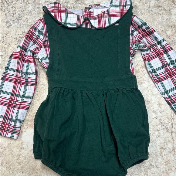 Itty Bitty Childrens Boutique Other - Green Plaid Baby Romper